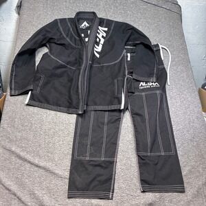 Alpha Training Center Jiu Jitsu BJJ Gi Mens A2 Black White Contrast Stitching